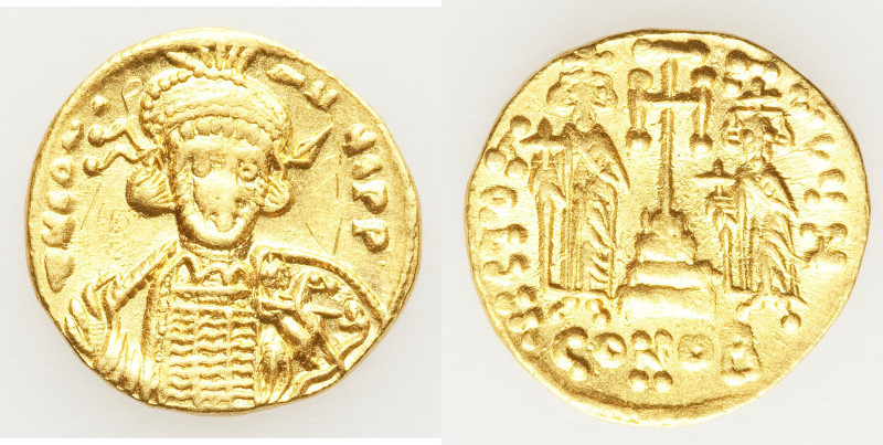 Constantine IV Pogonatus (AD 668-685). AV solidus (19mm, 4.43 gm, 7h). XF, graff...