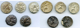 ANCIENT LOTS. Greek. Macedonian Kingdom. Ca. 4th-3rd centuries. Lot of five (5) AR tetradrachms. Fine-VF. Includes: (5) Mixed rulers, Zeus seated reve...