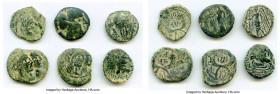 ANCIENT LOTS. Oriental. Nabataean Kingdom. Lot of six (6) AE issues. Good-Fine. Includes: AE issues (6) various rulers, denominations, and types. Tota...