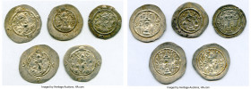ANCIENT LOTS. Oriental. Sasanian Kingdom. Lot of five (5) AR drachms. Fine-Choice Fine. Includes: AR drachms (5), various rulers. Total five (5) coins...
