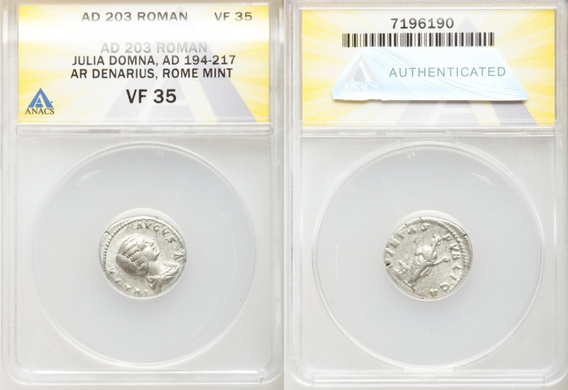 ANCIENT LOTS. Roman Imperial. Julia Domna (AD 193-217). Lot of six (6) AR denari...