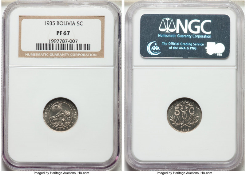 Republic Proof 5 Centavos 1935 PR67 NGC, KM178. 

HID09801242017

© 2020 Her...