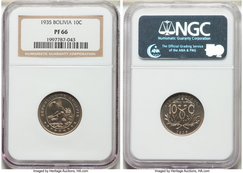 Republic Proof 10 Centavos 1935 PR66 NGC, KM179.1. 

HID09801242017

© 2020 ...