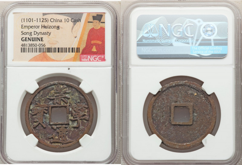 Northern Song Dynasty. Hui-Zong 20-Piece Lot of Certified 10 Cash ND (1101-1125)...