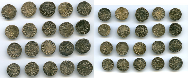 20-Piece Lot of Uncertified Assorted Deniers ND (12th-13th Century) VF, Includes...