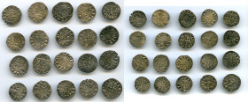 20-Piece Lot of Uncertified Assorted Deniers ND (12th-13th Century) VF, Includes (16) Le Marche, (2) Deols and (2) St. Martial. Average size 18.9mm. A...