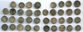 19-Piece Lot of Uncertified Assorted Deniers ND (12th-13th Century) VF, Includes (13) Le Marche, (1) Deols and (5) St. Martial. Average size 18.7mm. A...