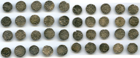 20-Piece Lot of Uncertified Assorted Deniers ND (12th-13th Century) VF, Includes (17) Le Marche, (2) St. Martial and (1) Deols. Average size 18.7mm. A...