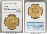 Napoleon III gold 100 Francs 1869-A MS60 NGC, Paris mint, KM802.1. AGW 0.9334 oz. 

HID09801242017

© 2020 Heritage Auctions | All Rights Reserved...