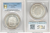 Republic 5 Francs 1873-A MS66 PCGS, Paris mint, KM820.1, Gad-745a. Reflective surfaces with full strike. 

HID09801242017

© 2020 Heritage Auction...