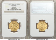 Hamburg. Free City gold 20 Mark 1897-J MS63 NGC, Hamburg mint, KM618. AGW 0.2305 oz. 

HID09801242017

© 2020 Heritage Auctions | All Rights Reser...