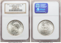Schaumburg-Lippe. Albrecht Georg 3 Mark 1911-A MS65 NGC, Berlin mint, KM55. Death of Prince George Commemorative. 

HID09801242017

© 2020 Heritag...
