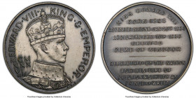 Edward VIII silvered copper Matte Specimen "Coronation" Medal 1936 SP63 PCGS, BHM-4273, Giordano-CM344.1b. By J. R. Gaunt. EDWARD VIII KING & EMPEROR ...