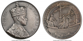 Edward VIII silver Matte Specimen "Coronation" Medal ND (1937) SP64 PCGS, Giordano-CM254. EDWARD VIII KING his crowned bust right / King enthroned rig...