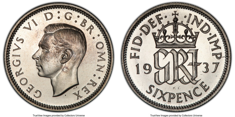 George VI Proof 6 Pence 1937 PR65 PCGS, KM852, S-4084. 

HID09801242017

© 2...