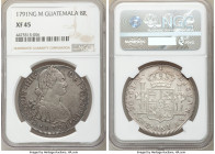 Charles IV 8 Reales 1791 NG-M XF45 NGC, Nueva Guatemala mint, KM53. Lustrous surfaces bathed in dove gray toning. 

HID09801242017

© 2020 Heritag...