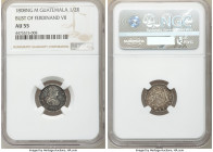 Ferdinand VII 1/2 Real 1808 NG-M AU55 NGC, Nueva Guatemala mint, KM65. Argent and gunmetal toned. 

HID09801242017

© 2020 Heritage Auctions | All...