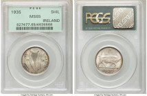 Free State Shilling 1935 MS65 PCGS, KM6. Mint bloom beneath a veil of tan and brown toning. 

HID09801242017

© 2020 Heritage Auctions | All Right...