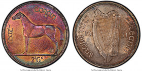 Free State 1/2 Crown 1931 AU58 PCGS, KM8. Colorfully toned. 

HID09801242017

© 2020 Heritage Auctions | All Rights Reserved