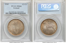 Republic 1/2 Crown 1942 MS66 PCGS, KM16. Attractive sunset orange and pale blue-brown toning. 

HID09801242017

© 2020 Heritage Auctions | All Rig...