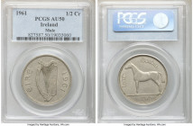 Republic "Mule" 1/2 Crown 1961 AU50 PCGS, KM17. Variety with the open d and P not under hoof of the reverse. 

HID09801242017

© 2020 Heritage Auc...