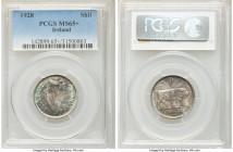 4-Piece Lot of Certified Assorted Shillings PCGS, 1) Free State Shilling 1928 - MS65+, KM6 2) Free State Shilling 1930 - MS62, KM6 3) Free State Shill...