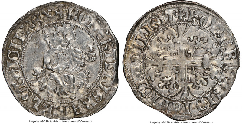 Naples & Sicily. Robert d'Anjou Gigliato ND (1309-1343) MS61 NGC, MIR-28. 29mm. ...