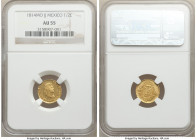 Ferdinand VII gold 1/2 Escudo 1814 Mo-JJ AU55 NGC, Mexico City mint, KM112. Shimmering lustrous surfaces. 

HID09801242017

© 2020 Heritage Auctio...