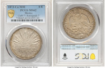 Republic 8 Reales 1873 Ca-MM MS62 PCGS, Chihuahua mint, KM377.2, DP-Ca49. 7/Retrograde 7 type. 

HID09801242017

© 2020 Heritage Auctions | All Ri...