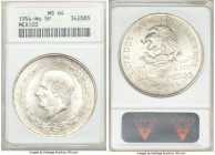 Estados Unidos 5 Pesos 1954-Mo MS64 ANACS, Mexico City mint, KM467. Mintage: 30,000. Last year of type.

HID09801242017

© 2020 Heritage Auctions ...