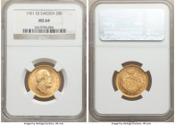 Oscar II gold 20 Kronor 1901-EB MS64 NGC, KM765. AGW 0.2593 oz. 

HID09801242017

© 2020 Heritage Auctions | All Rights Reserved