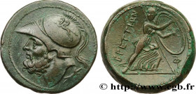 BRUTTIUM - BRETTIAN LEAGUE
Type : Sextans 
Date : c. 208-203 AC. 
Mint name / Town : Locres ou Crotone, Bruttium 
Metal : bronze 
Diameter : 27,5  mm
...