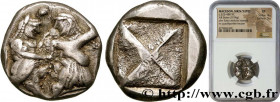 MACEDONIA - LETE
Type : Statère 
Date : c. 500-480 AC. 
Mint name / Town : Lete, Macédoine 
Metal : silver 
Diameter : 19,5  mm
Weight : 9,95  g.
Rari...