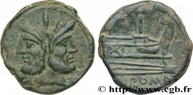 ROMAN REPUBLIC - ANONYMOUS
Type : As 
Date : c. 211 AC. 
Mint name / Town : Rome 
Metal : bronze 
Diameter : 30  mm
Orientation dies : 3  h.
Weight : ...