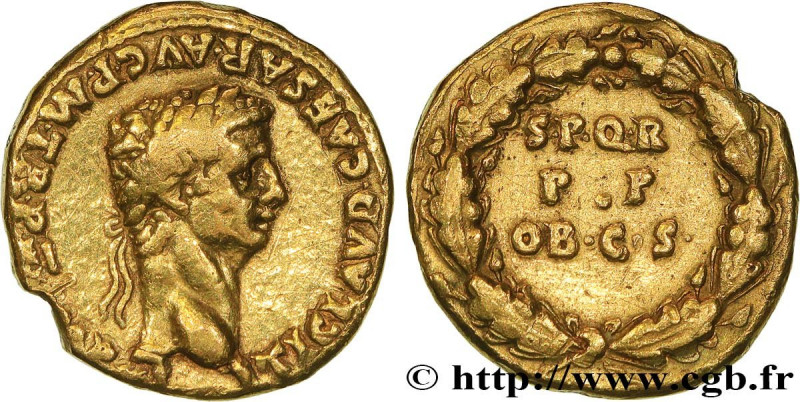 CLAUDIUS
Type : Aureus 
Date : 46 
Mint name / Town : Lyon 
Metal : gold 
Diamet...