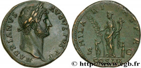 HADRIAN
Type : Sesterce 
Date : 128 
Mint name / Town : Rome 
Metal : copper 
Diameter : 32  mm
Orientation dies : 5  h.
Weight : 24,43  g.
Rarity : R...