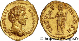 MARCUS AURELIUS
Type : Aureus 
Date : 153-154 
Mint name / Town : Rome 
Metal : gold 
Diameter : 21  mm
Orientation dies : 7  h.
Weight : 7,28  g.
Rar...
