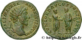 MARCUS AURELIUS
Type : Sesterce 
Date : 162 
Mint name / Town : Rome 
Metal : bronze 
Diameter : 32  mm
Orientation dies : 11  h.
Weight : 27,58  g.
R...