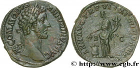 COMMODUS
Type : Sesterce 
Date : 181 
Mint name / Town : Rome 
Metal : copper 
Diameter : 32,5  mm
Orientation dies : 6  h.
Weight : 24,66  g.
Rarity ...