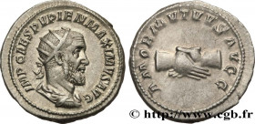PUPIENUS
Type : Antoninien 
Date : 238 
Mint name / Town : Rome 
Metal : silver 
Millesimal fineness : 500  ‰
Diameter : 23  mm
Orientation dies : 6  ...