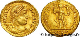 VALENS
Type : Solidus 
Date : 365-366 
Mint name / Town : Arles 
Metal : gold 
Diameter : 20,5  mm
Orientation dies : 11  h.
Weight : 4,37  g.
Rarity ...