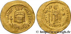 MAURICE TIBERIUS
Type : Solidus  
Date : 583-601 
Mint name / Town : Constantinople 
Metal : gold 
Millesimal fineness : 1000  ‰
Diameter : 21,5  mm
O...