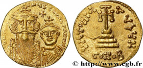 CONSTANS II and CONSTANTINE IV
Type : Solidus 
Date : 654-659 
Mint name / Town : Constantinople 
Metal : gold 
Millesimal fineness : 1.000  ‰
Diamete...