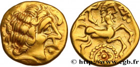 VENETES / AULERQUES DIABLINTES Unspecified
Type : Quart de statère au cercle perlé 
Date : Ier siècle avant J.-C. 
Metal : gold 
Diameter : 12  mm
Ori...