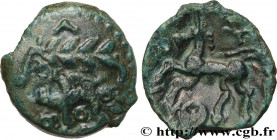 GALLIA - AULERCI EBUROVICES (Area of Évreux)
Type : Bronze au sanglier 
Date : c. 60-50 AC. 
Mint name / Town : Évreux (27) 
Metal : bronze 
Diameter ...