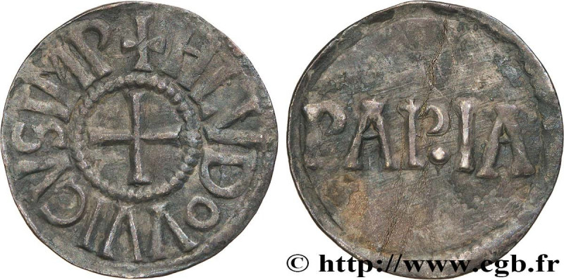 LOUIS THE PIOUS
Type : Denier 
Date : c. 819-822-830 
Mint name / Town : Pavie (...