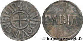 LOUIS THE PIOUS
Type : Denier 
Date : c. 819-822-830 
Mint name / Town : Pavie (Italie) 
Metal : silver 
Diameter : 21  mm
Orientation dies : 11  h.
W...