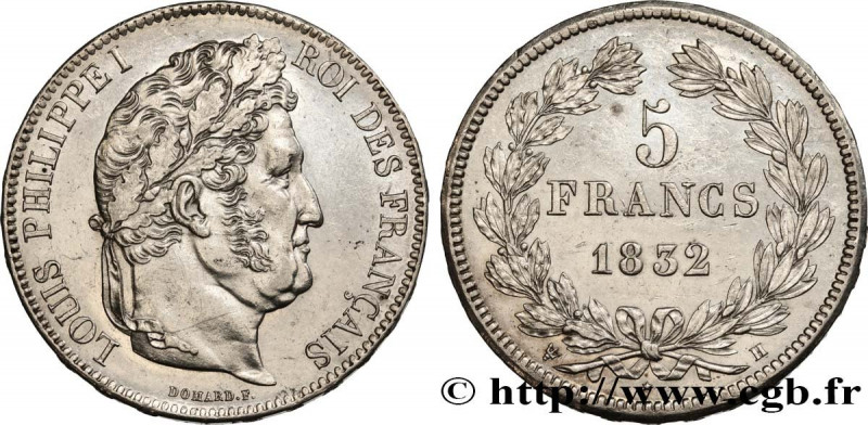 LOUIS-PHILIPPE I
Type : 5 francs IIe type Domard 
Date : 1832 
Mint name / Town ...