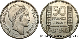 ALGERIA
Type : Essai piéfort 50 Francs Turin 
Date : 1949 
Quantity minted : 104 
Metal : copper nickel 
Diameter : 26,5  mm
Orientation dies : 6  h.
...