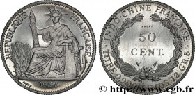 FRENCH INDOCHINA
Type : Essai de 50 Cent en aluminium 
Date : 1936 
Mint name / Town : Paris 
Quantity minted : --- 
Metal : aluminium 
Diameter : 28,...